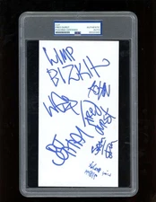 Limp Bizkit w/ Fred Durst +4 Signed Cut Auto Autograph PSA/DNA Authentic ZK9620
