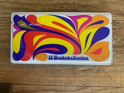 Original Herlitz Vintage Retro Schule Wachsmalfarben Relikt 70er Jahre RAR