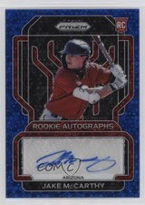 2022 Panini Prizm Rookie Blue Donut Circle 26/50 Jake McCarthy #RA-MC Auto 3c7