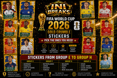 Panini FIFA World Cup 2026 Gold Crumble Stickers-Group E-H-Pick your Player!