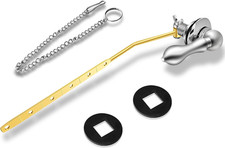 Front Mount Toilet Handle, Toilet Trip Lever Handle Replacement with Stainless S