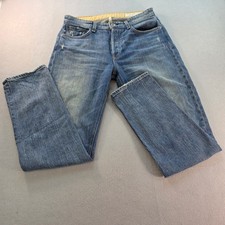 Rag  Bone New York Distressed Blue Denim Jeans Size 25 Button Fly Vintage Wash