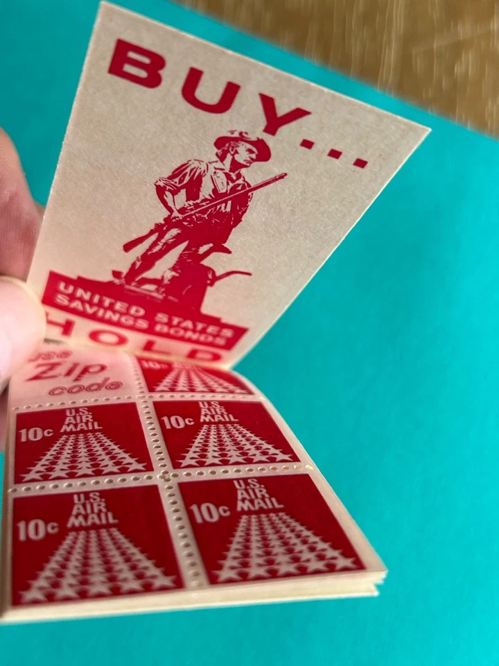 US Stamps SC# BKC21 50 Star Runway 10c Bklt-2 panes of 5+1 (slogans 4 & 5)  1968 - Image 3 of 4