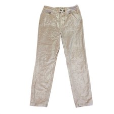 We The Free Free People Champagne Crushed Velvet Slim Leg Pants Size 28 Regular