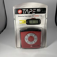 eTape Digital 16 ft. L x 3 in. LCD Screen Red...