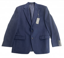 Michael Kors Mens Classic fit Sport Coat Blazer 42 R Navy Blue Solid Wool