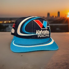 Vintage Sports Design snapback hat featuring embroidered Valvoline Racing