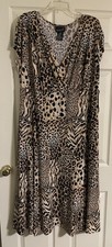 Scarlett Women Dress Women's Plus Size 22W Leopard Print Polyester Spandex Sexy
