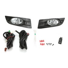 Clear Lens Fog Light Set For 2006 2007 Honda Accord Coupe 2dr Wbezel Wires Bulb
