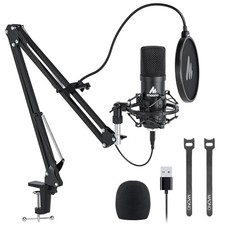 MAONO USB Microphone, Condenser Microphone, PC Microphone Set, Microphone Stand,
