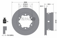 2X Pagid Bremsscheibe InnenbelüFtet Ø285Mm FüR VW LT 28-46 II Kasten 2DX0AE