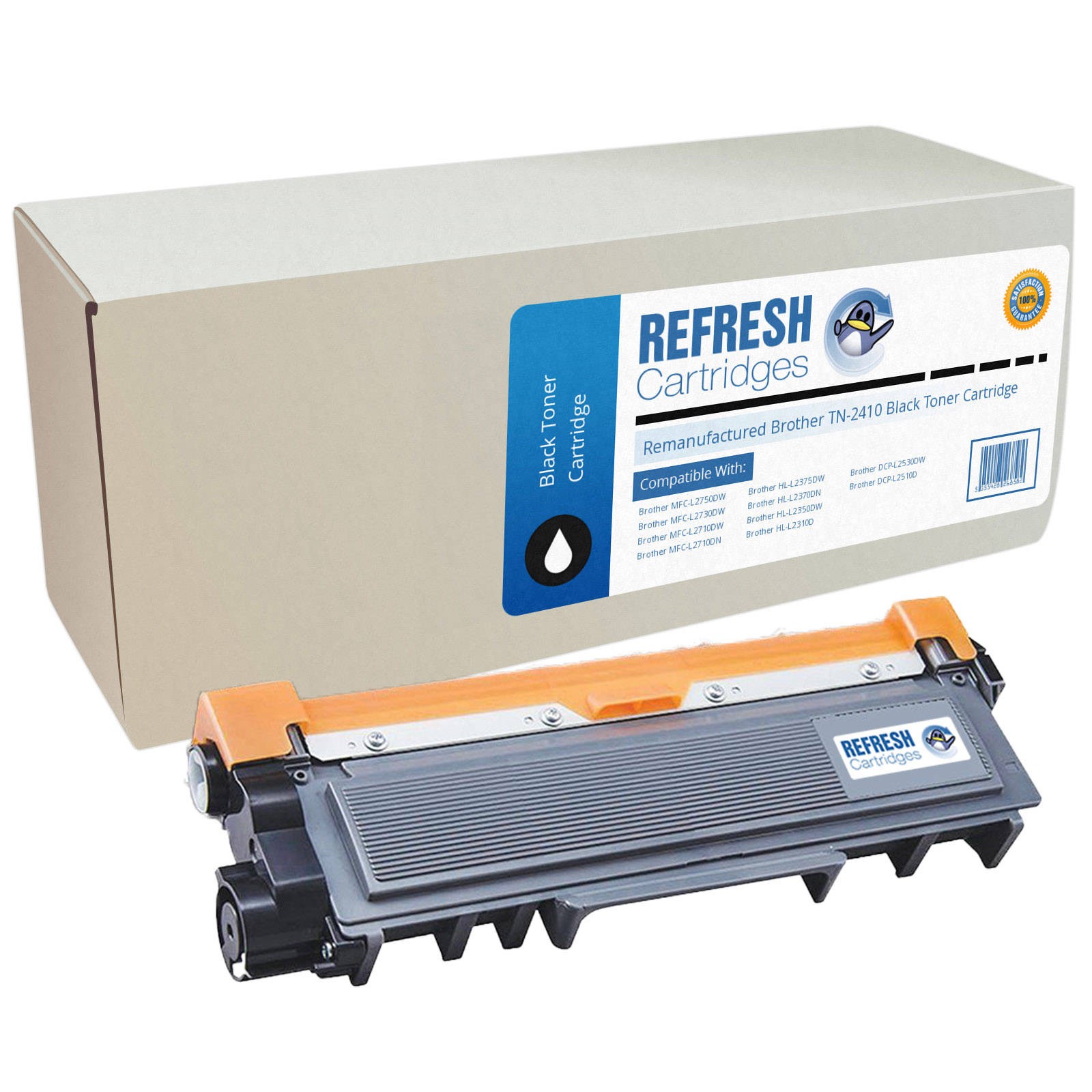 Refresh Cartridges Black TN2410 Toner Compatible With Brother Printers