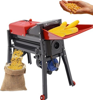 110V Electric Corn Sheller Machine 2200W Heavy Duty Corn Thresher with Motor