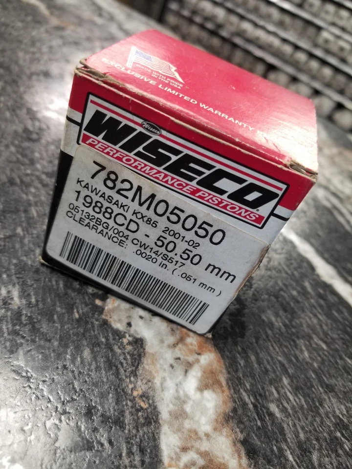 Kit de pistón Kawasaki KX85 Wiseco - 50,50 mm de diámetro Foto 2 de 2