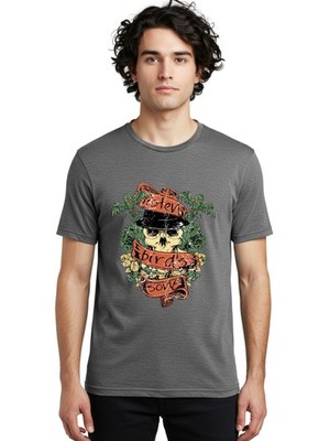 Birds & Bones Mens Graphic Tee, 100% Cotton, Casual Summer Wear
