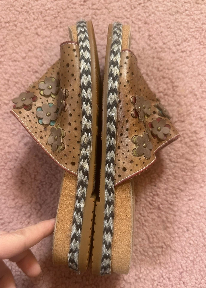 Spring Step L’Artiste Purea Floral Slide Size 36 Flower Leather - Image 2 of 4