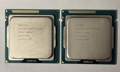 Lot Of 2 Intel Core I7-3770 Processor (3.40GHz, 4 Cores, Socket H2 LGA-1155) -