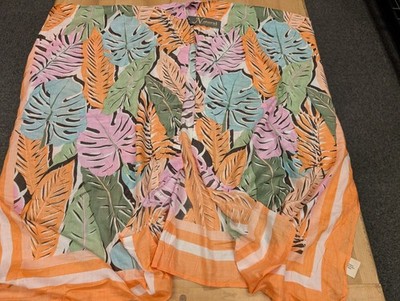 Natural Reflections Tangerine Tropics Ruana OSFM