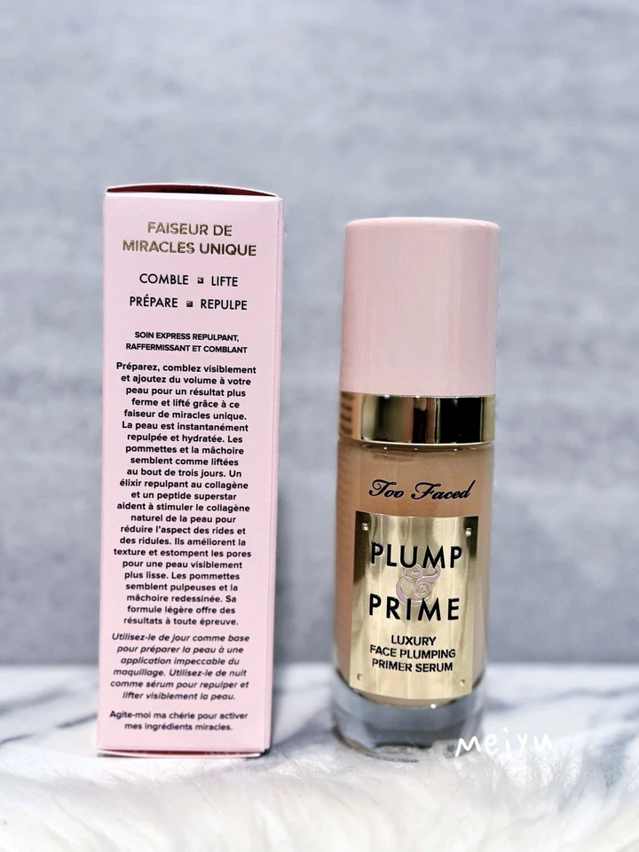 Too Faced Plump & Prime Luxury Face Plumping Primer Serum, 1oz/30mL, New In Box - Image 3 of 4