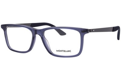 Mont Blanc MB0333O 003 Eyeglasses Frame Men's Blue/Gunmetal Full
