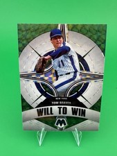 2022 Panini Mosaic - Will to Win Tom Seaver #WW-11 Green Mosaic Prizm