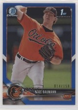 2018 Bowman Chrome Prospects Blue Refractor 14/150 Mike Baumann #BCP217 3i8