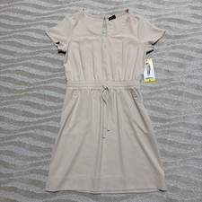 32 Degrees Womens S Twill Dress Cinched Waist Soft Stretch Pockets New with Tags