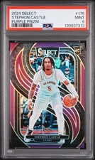 2024 PANINI SELECT PURPLE PRIZM #175 STEPHON CASTLE ROOKIE RC 59/99 PSA 9
