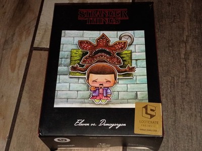 LOOT CRATE EXC LE 2500 STRANGER THINGS ELEVEN VS DEMOGORGON b&w Upside down