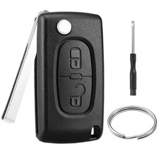 2 Tasti Guscio Chiave Auto CE0536 Compatibile con Peugeot 207 307 308 SW 3008