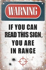 Funny Metal Tin Sign Decor Warning Garage Rustic Wood Decor 8x12