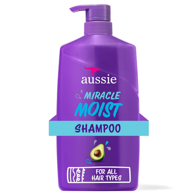 Aussie Miracle Moist Shampoo Avocado Paraben-Free All Hair Types 26.2 oz