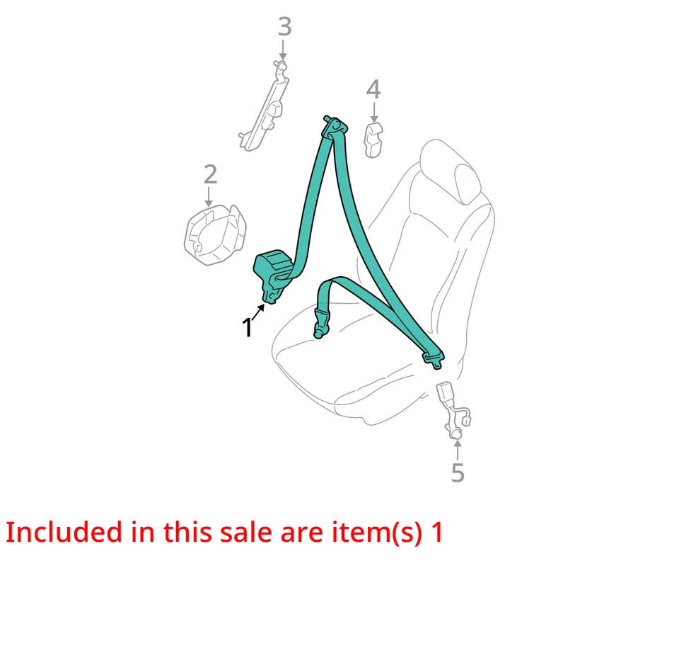 Seat Belt Front Bucket Seat Driver Retractor Fits 03-08 MAZDA 6 27689170 Foto 3 de 4