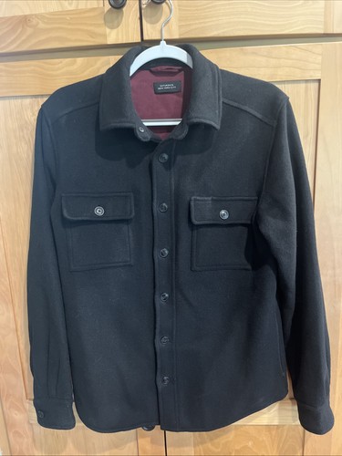 Saturdays NYC Men’s Shirt Jacket Black wool blend. Size Small. Urban, Old $