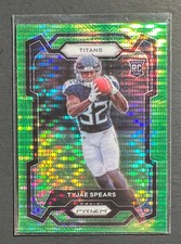 2023 Panini Prizm - Rookies Tyjae Spears #396 Neon Green Pulsar Prizm (RC)