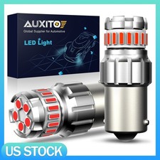 2PCS AUXITO 1156 7506 BA15S P21W Red LED Tail Brake Light Bulbs High Power