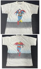 Vintage RARE 1975 Superman 2 Sided Toddler Kids Shirt Size 14- Made In USA