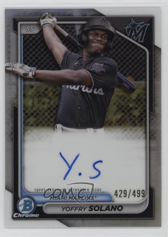 2024 Bowman Chrome Prospect Auto Refractor /499 Yoffry Solano #CPA-YS Auto 1ql6
