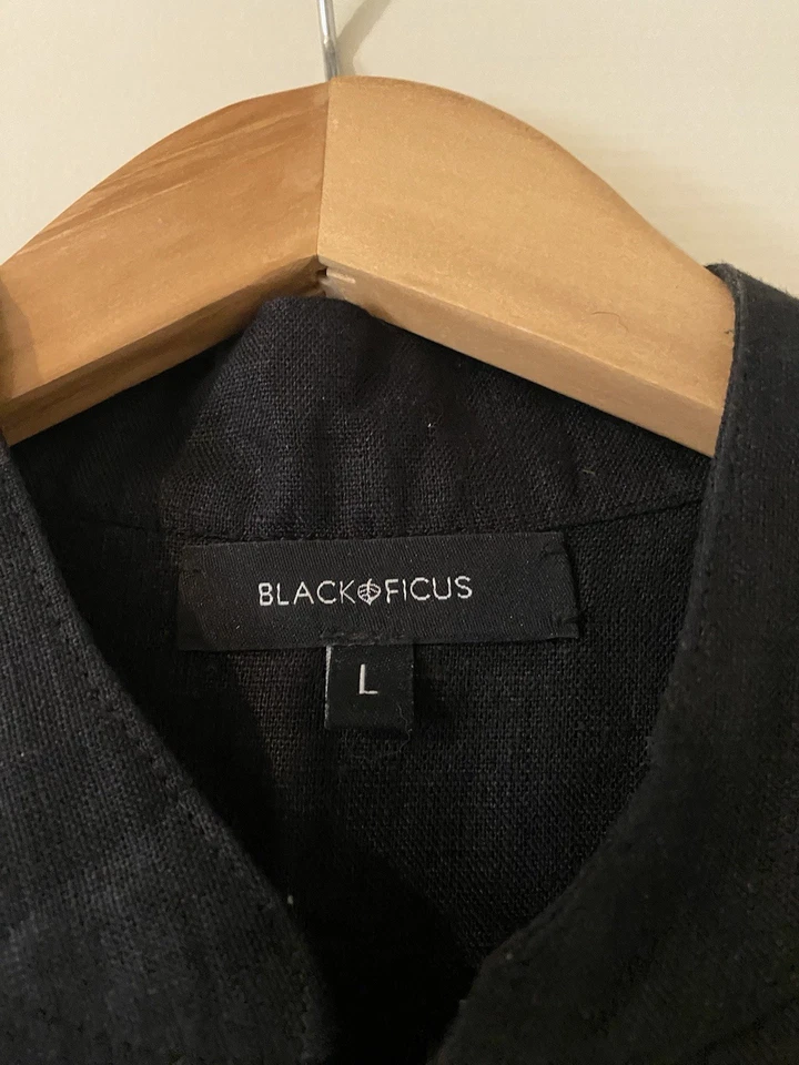 Black Ficus Mens Linen Jumpsuit Large - Image 3 of 3