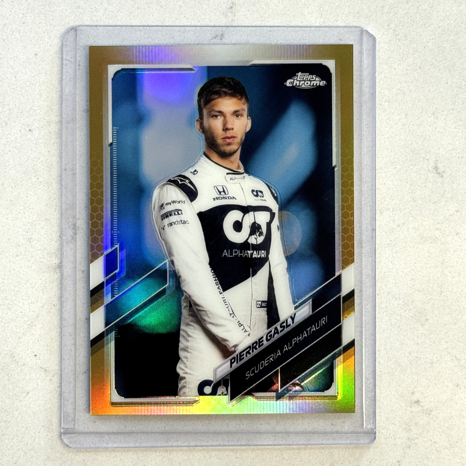 2021 Topps Chrome Formula 1 F1 #13 Pierre Gasly Gold Refractor /50