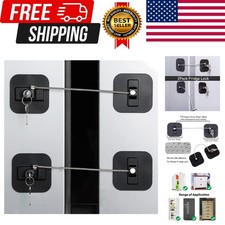 2 Pack Refrigerator Locks with Keys,Freezer Lock and Child Safety Cabinet Loc...