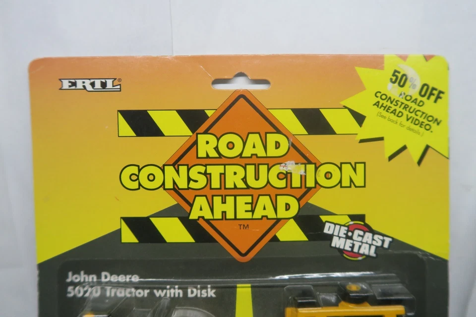 ERTL 1998 1/64? ¡Tractor John Deere 5020 construcción de carreteras con remolque de disco! Foto 2 de 4