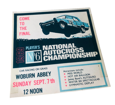Auto National Autocross Championship 1969 Faltblatt Werbung Ephemera Oldtimer ra
