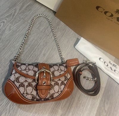 Coach Soho Bag 25 In Crystal Signature Jacquard CBJ65 Burnished Amber / Tan