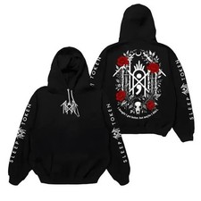 Sleep Token Flowers Red Logo Hoodie Black Sleep Token Tour 2025 New Song Concert