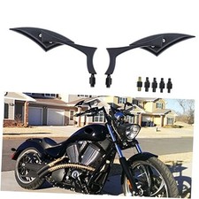 8MM 10MM Motorcycle Mirrors Black Blade Rear View Side Mirror Compatible 05