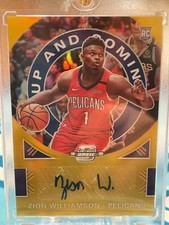 2019-20 Panini Contenders Optic Zion Williamson Gold Rookie RC Up and Coming /10