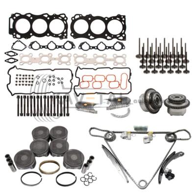 Engine Pistons Gaskets Timing Kit VVT Gear Fit 05-19 Nissan Frontier 4.0L VQ40DE