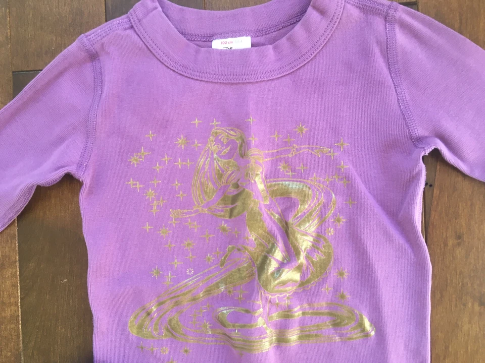 Pijama Hanna Andersson 100 Talla 4 Disney Princesa Rapunzel Algodón Orgánico Pijama Foto 4 de 4