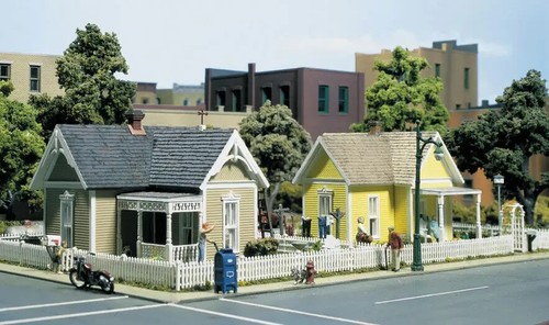 EMERY LANE " TWIN VICTORIAN HOMES " DESIGN PRESERVATION GOLD - HO Scale NEW KIT - Picture 2 of 10
